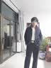 头号青年休闲裤男春秋重磅针织宽松阔腿加肥大码男装直筒裤子男款 黑 XL 实拍图