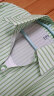 JZOG2024年新款夏装短袖雪纺上衣女装时尚假两件条纹衬衫洋气小衫夏季 绿色 XL 建议(115-125斤) 晒单实拍图