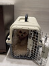 HZPET国航猫咪航空箱南深航飞机托运狗狗铁窗宠物外出便携车载旅行箱子 升级1号：51×33×33cm 双拼色 金属窗 实拍图