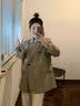 GARNUO灰色小西装外套女两件套装2026春秋新款小个子高级感宽松休闲西服 奶茶灰西装 S 【101-110斤】 实拍图