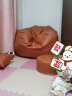 艾庶懒人沙发豆袋客厅小户型布艺单人欧式现代科技布阅读小沙发可拆洗 PB18-橘实 旗舰款（120*120cm）嫁装：脚蹬+抱枕+盖毯 实拍图