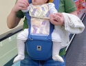 babycare多功能背带婴儿腰凳减震抱娃神器防滑四季通用 格里蓝轻薄款 实拍图