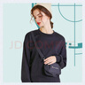 真维斯（JEANSWEST） 圆领卫衣男女同款秋冬季加绒加厚保暖宽松休闲长袖套头潮牌上衣 摇粒 黑色 提灯熊猫_K M 实拍图
