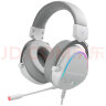 雷柏（Rapoo） VH650 游戏耳机 虚拟7.1声道 头戴式电竞耳机 电脑吃鸡耳麦 幻彩RGB背光 加厚海绵大耳罩 白色 实拍图