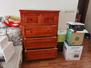 至尚自然（ZHISHANGZIRAN）香樟木柜子五斗柜欧式风格实木斗柜收藏物品柜防虫防蛀防潮 栗子色 120*90*50cm 实拍图