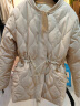 古梵莎中长款棉衣女冬季2022年新款休闲风洋气收腰显瘦羽绒棉服外套小个子棉袄 米白色 M（98-108斤） 晒单实拍图