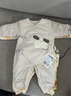 童泰婴儿连体衣秋冬季薄棉0-6月宝宝蝴蝶哈衣新生儿爬服家居服 灰色 52cm (建议0-2个月身高50-55cm) 实拍图