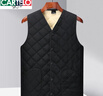 花花公子（PLAYBOY）马甲男秋冬季爸爸保暖背心加绒加厚内穿打底坎肩中老年人冬季爷爷 黑色 2XL 实拍图