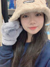 云见森知 手套女冬可爱抱抓兔耳手套韩版学生保暖日系毛绒手套冬季加厚 翻盖兔耳－米色013 实拍图