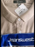 真维斯（JEANSWEST）短袖polo衫男夏季商务休闲男装新款大码凉感冰丝翻领半袖男士上衣 卡其 小国潮小狮_K 2XL 实拍图