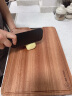 双枪乌金檀木整木菜板 百年龄砧板家用切菜案板抗菌实木菜板40*27*2.5 实拍图