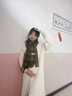 慕琼（MUQIONG）复古绿色格子围巾女士个性百搭秋冬季美式感保暖披肩围脖韩系 绿色 实拍图