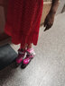 拓呈溜冰鞋儿童全套装成人男女小孩旱冰鞋滑冰鞋轮滑鞋直排轮初学者 粉色不闪+配件 M （适合鞋码32-36码）适合脚长20-23CM 实拍图