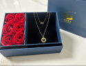 中国黄金（CHINA GOLD）黄金项链女款足金莫比乌斯吊坠套链母亲节520情人节礼物送女友 约3.1-3.2g+玫瑰礼盒 晒单实拍图