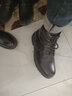真牛皮】GENAI真皮靴子男士秋冬季加绒保暖马丁靴中帮中筒短靴新款韩版潮流机车工装防滑雪地靴亮皮男靴 真皮加绒款 40码(250mm) 实拍图
