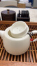 瓷有福羊脂玉瓷井栏壶功夫茶具套装泡茶办公家用整套陶瓷盖碗防烫大容量 羊脂玉瓷井栏壶210ML 实拍图