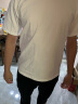 纯白色500g重磅T恤纯棉加厚螺纹领口短袖oversize潮牌三本针半袖 白色-【500g重磅】 L建议140-170斤 晒单实拍图