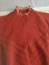 欧莎（OSA）红色套头毛衣2025年新款女秋冬宽松外穿半高领打底衫内搭上衣 大红A L 实拍图