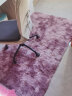 携宸 北欧ins客厅茶几地毯卧室毯房间飘窗毯子家用少女房间宿舍地毯 扎染浅浅紫色 100x160cm 实拍图