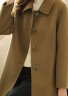 ZXEGI高端双面零羊绒大衣女中长款小个子大衣韩版修身100%羊毛呢外套 欧曼驼（短版） M（90-105斤) 晒单实拍图