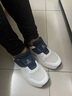 足力健老人鞋中老年轻软透气休闲鞋防滑夏凉鞋2421510J 男-白/蓝 38 实拍图