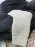 BAIWIFE法国柏芙袜子男羊毛袜加厚男士保暖羊绒加绒毛圈袜子女中筒抗寒 毛巾款：【浅灰】- 3双 均码 女士-均码【37-40】 实拍图