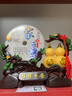 礼之源 招财葫芦平安扣摆件 天然玉石工艺品 家居客厅玄关酒柜装饰品 大号沙金色福禄平安扣家和万事兴 实拍图