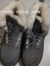 回力雪地靴棉鞋女冬季新款加绒加厚保暖棉靴女防寒厚底短靴百搭靴子女 灰色 38 实拍图