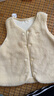 戴维贝拉（DAVE＆BELLA）婴儿马甲儿童上衣男童坎肩洋气宝宝衣服女童背心冬季新款童装 奶黄色【现货】DB4237450 110 cm（建议身高100-110cm） 实拍图