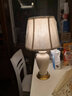 DOREN 美式台灯卧室床头柜灯温馨简约现代客厅创意中式可调光陶瓷灯 遥控开关+无极调光调色 实拍图
