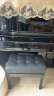 莫森（MOSEN）MS-22S琴凳 实木皮质带书箱加厚椅子 单人升降通用凳子 烤漆黑 晒单实拍图