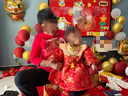 A 21 FUNB周岁礼服女宝宝春夏连衣裙中国风一岁抓周满月百日宴礼服婴儿唐装 繁星连衣裙长-袖+鞋+袜+锁+发箍 80 身高74-85cm 体重20-23斤 实拍图