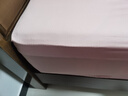 水星家纺床笠单件 100%纯棉长绒棉床笠宿舍隔脏床罩 全棉全包床笠加大加高 珊瑚粉 60支 (长绒棉+防滑耐用)B类 （适用1.5床） 150cm*200cm 实拍图