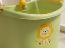 奔麦【送货到门】儿童泡澡桶沐浴桶洗澡盆宝宝洗澡桶婴儿游泳桶家用坐 【特大号+电动花洒】绿色 实拍图