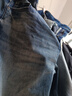 GXG男装 23年冬季新品保暖经典直筒牛仔裤男 蓝色 180/XL 实拍图