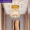 V-POWER 简约现代走廊过道灯美式水晶玄关灯具大全2024款客厅卧室餐厅灯 C款金色-赠送光源 实拍图