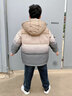 G.DUCKKIDS小黄鸭男童羽绒服2025新款韩版儿童冬中大童装拼色渐变外套过年服 卡其色 120 建议身高120CM左右 实拍图