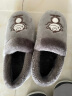 BAIHOU(白猴) 保暖棉鞋情侣冬季家居室内包跟毛绒棉拖男 M-191灰色38-39 实拍图