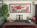 思荷国画山水画客厅招财装饰字画办公室风景靠山挂画鸿运当头背景壁画 款式1李嘉诚同款【鸿运当头】 208*86 CM 实拍图