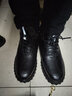 戈耐棉鞋真皮冬天季加绒加厚保暖防滑软底商务休闲棉皮鞋二棉爸爸鞋子 黑色 真皮加绒款 41 码 (255mm) 实拍图