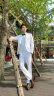 华素坊春夏款高端商务冰丝西服套装男士修身无痕弹力垂感白色西装两件套 白色 M/170（建议115-130斤） 晒单实拍图