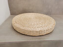 倾沫蒲团坐垫 瑜伽坐垫传统草编蒲团圆形榻榻米阳台茶道藤编地板坐垫 直径50厘米 蒲草原色_高6厘米_ 实拍图
