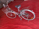 川泽阪田出口日本自行车单速内三速轻便车弯把双斜梁男女款城市通勤车全新 亮银色内三速感应灯 24寸 实拍图