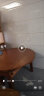 萱逸轩 实木餐桌椅组合现代简约可折叠伸缩圆桌小户型饭厅家用方圆餐桌 胡桃色 1.38米一桌8椅 实拍图