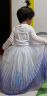 姣霓冰雪奇缘2艾莎公主的衣服爱莎披风儿童礼服COS演出服童装连衣裙 渐变色+发梳套盒 120 晒单实拍图