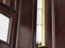 嘉致亮全铜天然云石壁灯新中式客厅背景墙圆柱灯现代别墅庭院户外防水灯 A铜本色-高60*宽8CM 天然云石 晒单实拍图