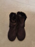 AU&MU澳洲红色雪地靴女冬季羊皮毛一体男女靴保暖加绒防滑大码户外棉鞋 巧克力色 【男女款】【羊皮毛一体】310 37 U6 实拍图