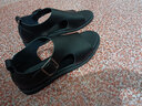 波佐斯（POEZONIS）男士凉鞋新款夏男鞋个性真皮凉鞋沙滩潮鞋休闲罗马越南凉皮鞋男 黑色 39 实拍图