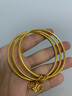 老庙黄金手镯足金三生三世福牌金镯子送妈妈老婆生日节日礼物 福牌56#：约12.1g 实拍图