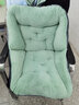 南柯一梦 加绒坐垫地上座椅一体靠垫 办公室椅子垫学生坐垫靠背屁股垫保暖 【最多选择】大号兔耳朵浅绿色【45*45】 实拍图